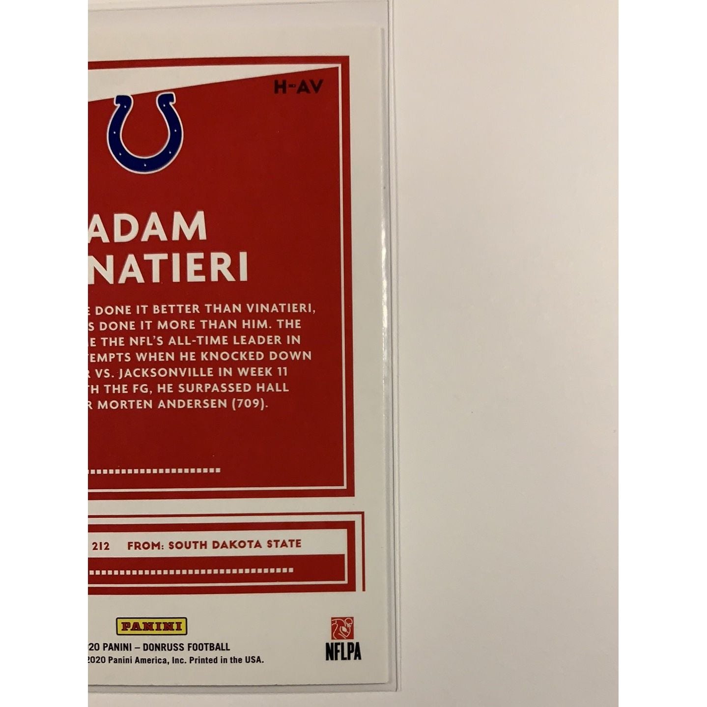 2020 Donruss Adam Vinatieri Highlights Local Legends Cards & Collectibles
