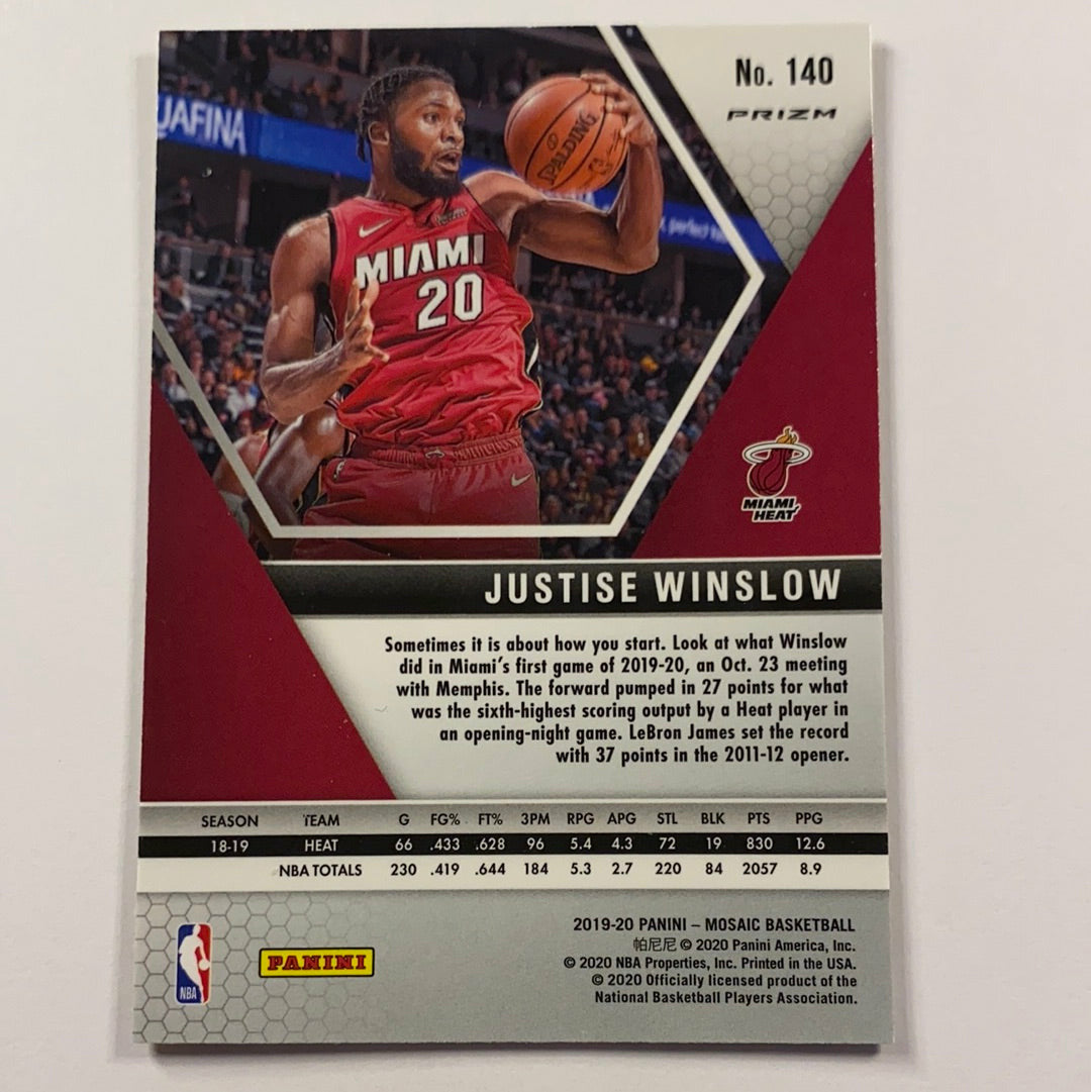 2019-20 Panini Mosaic TMall Justise Winslow Gold Wave #140 | Local Legends Cards & Collectibles