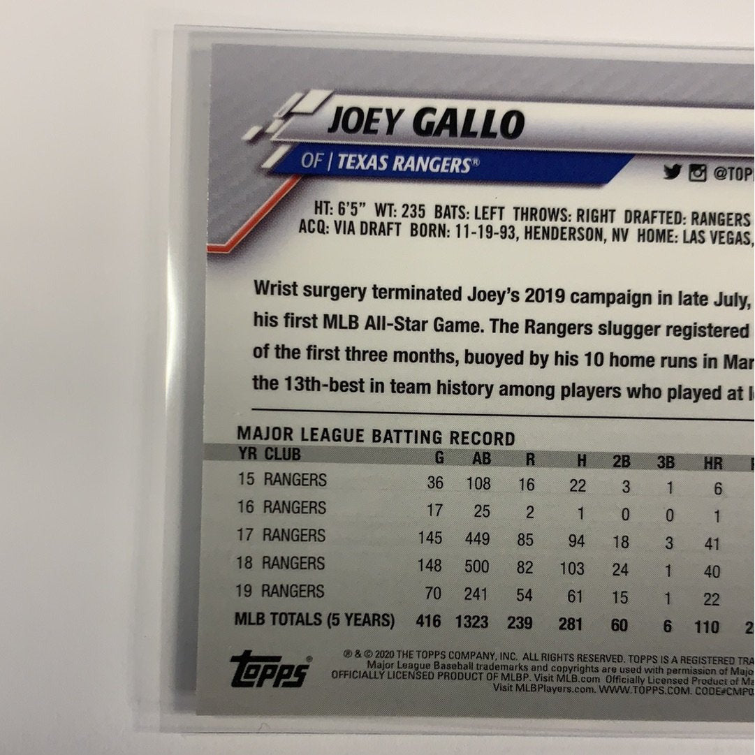 2020 Topps Chrome Joey Gallo Prizm Refractor | Local Legends Cards & Collectibles