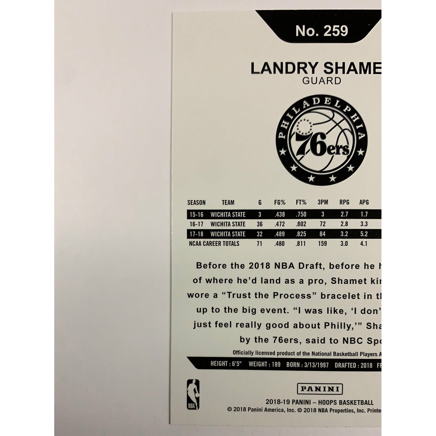2018-19 Hoops Landry Shamet RC | Local Legends Cards & Collectibles