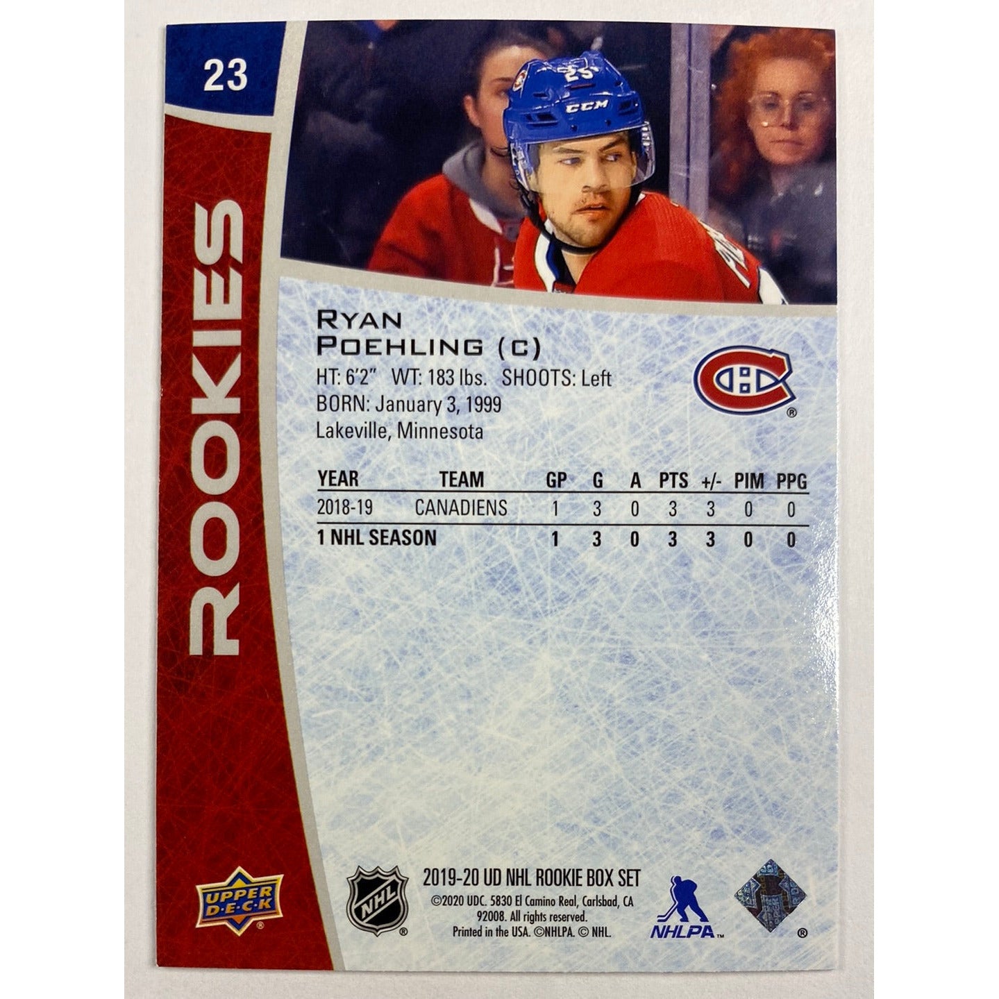 2019-20 Box Set Ryan Poeling RC