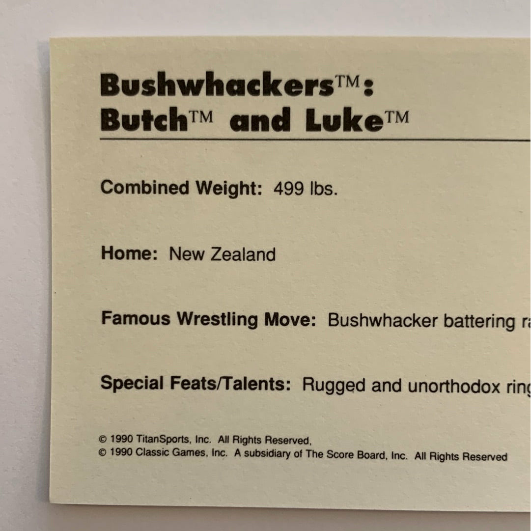 1990 Titan Sports Bushwackers | Local Legends Cards & Collectibles