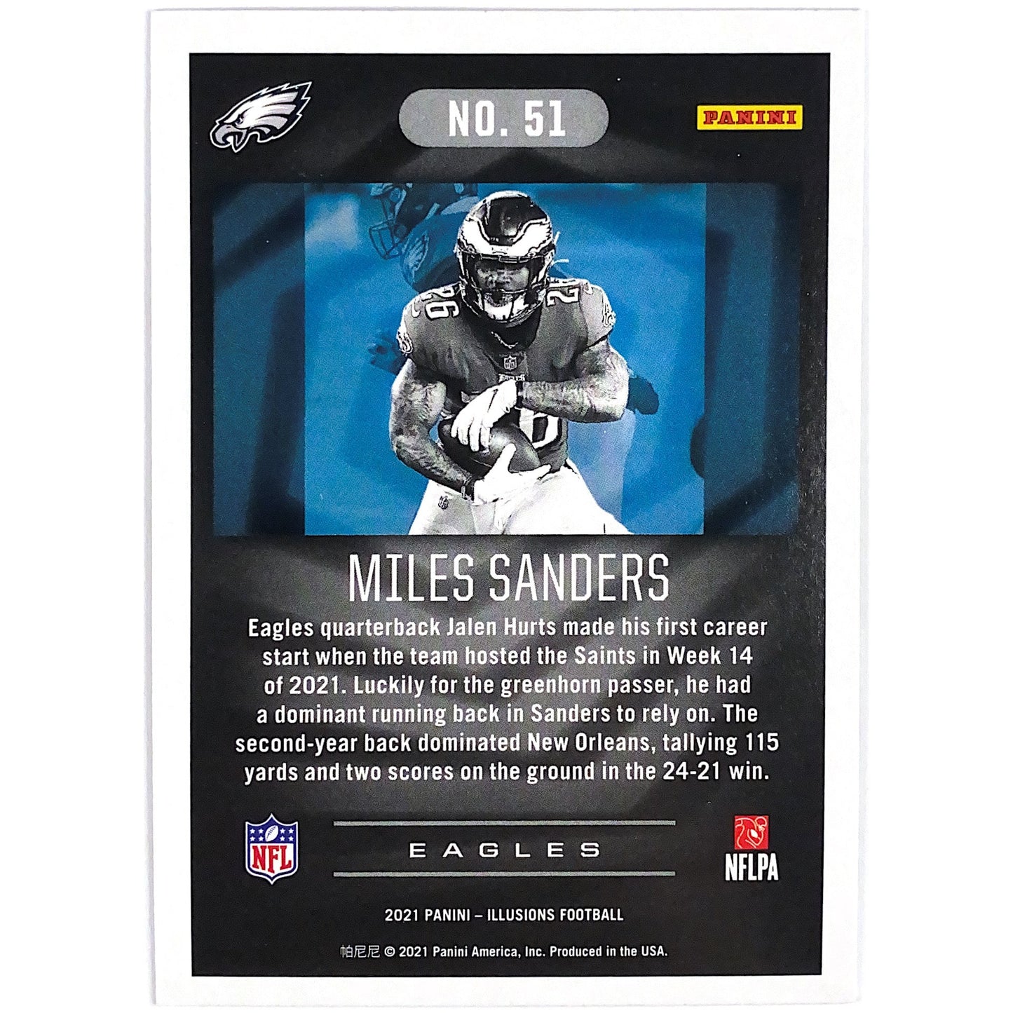 2021 Illusions Miles Sanders Emerald Parallel