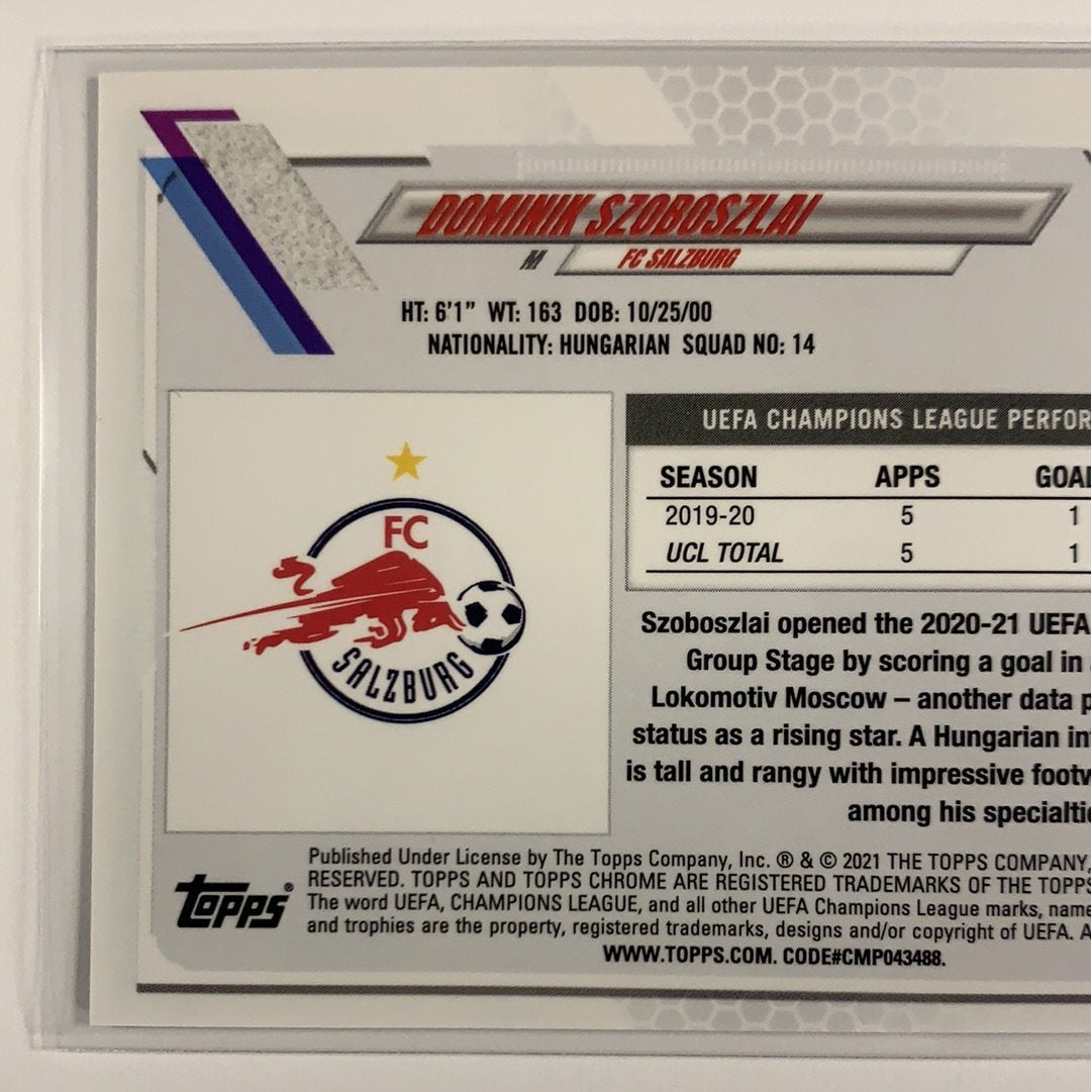 2021 Topps Chrome UEFA Champions League Dominik Szoboszlai Base #26 Local Legends Cards & Collectibles