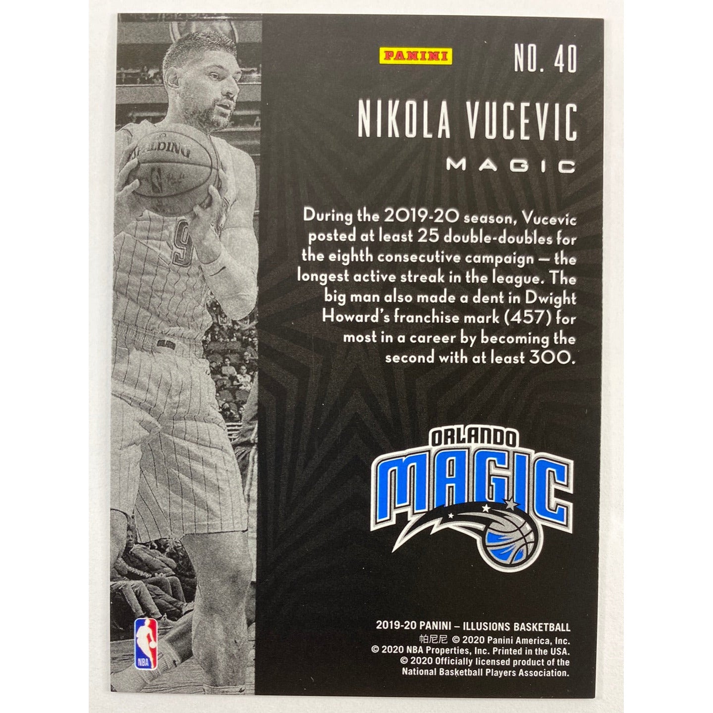 2019-20 Illusions Nikola Vucevic Black Sapphire /49 | Local Legends Cards & Collectibles