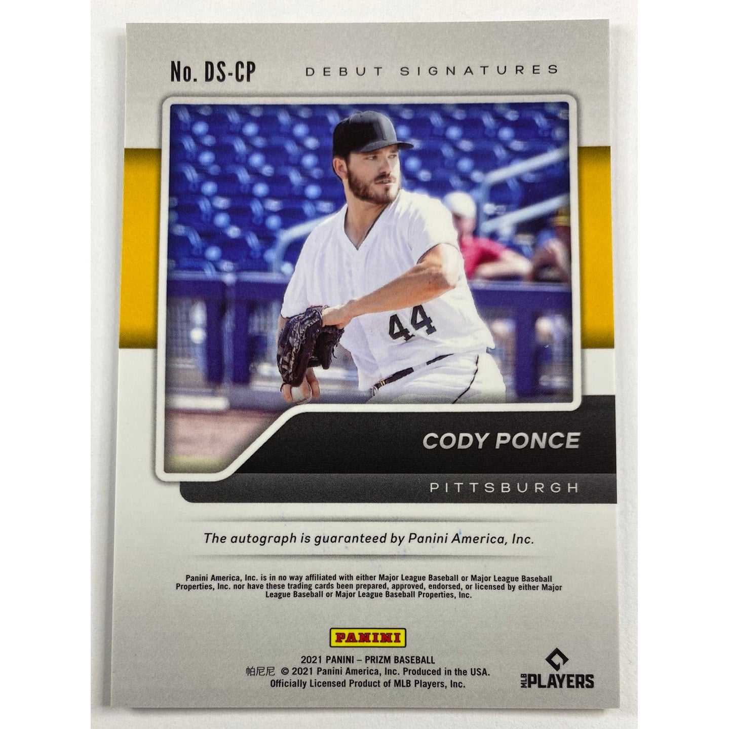 2021 Panini Prizm Cody Ponce Debut Signatures | Local Legends Cards & Collectibles