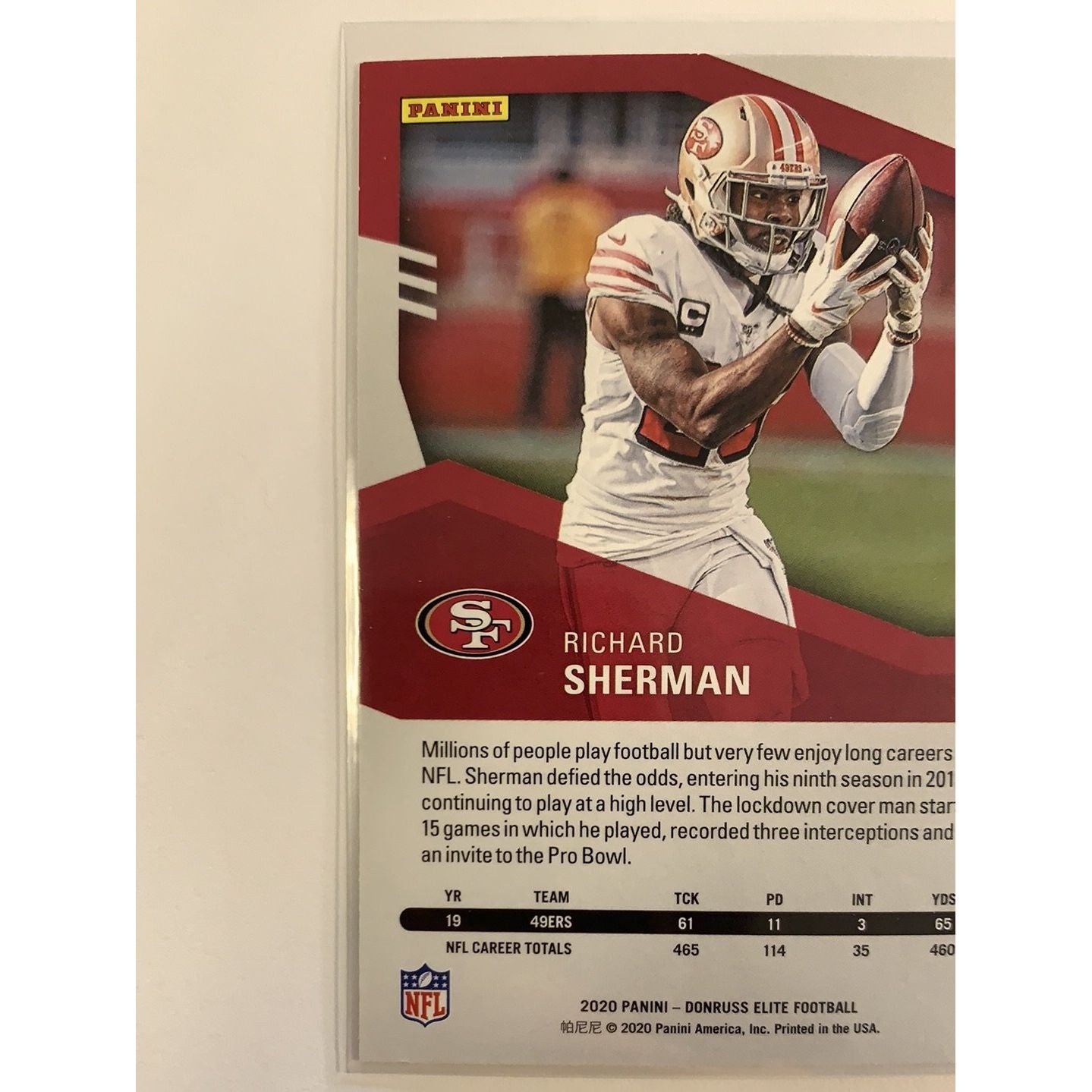 2020 Donruss Elite Richard Sherman Pink Parallel | Local Legends Cards & Collectibles
