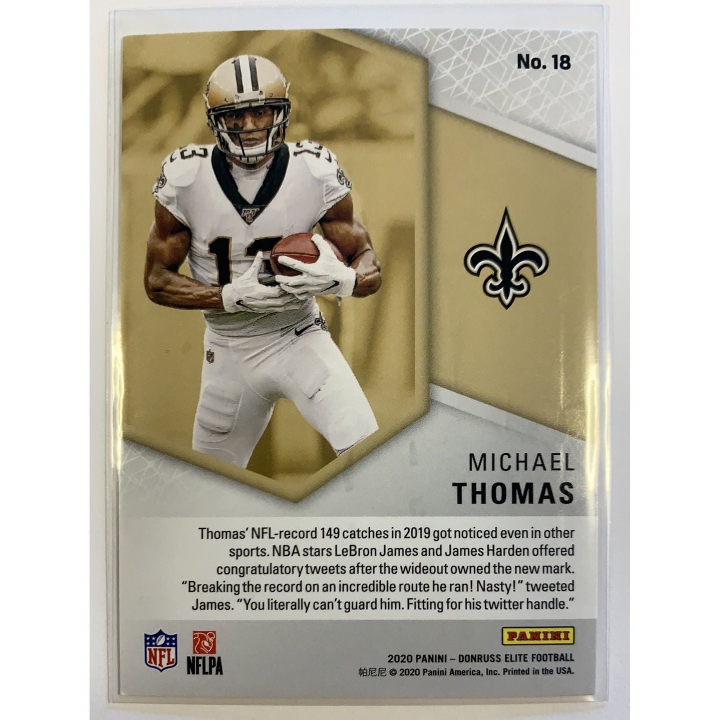  2020 Donruss Elite Michael Thomas Spellbound “M”  Local Legends Cards & Collectibles