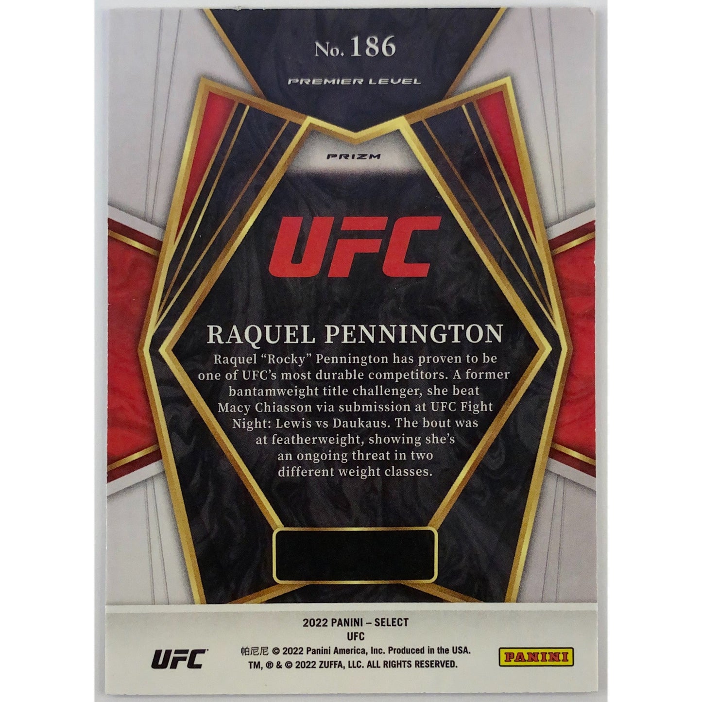 2022 Select Raquel Pennington Silver Holo Prizm