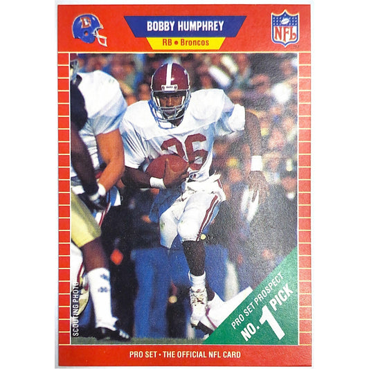 1989 Pro Set NFL Bobby Humphrey No.1 Pick Rookie Prospect #493