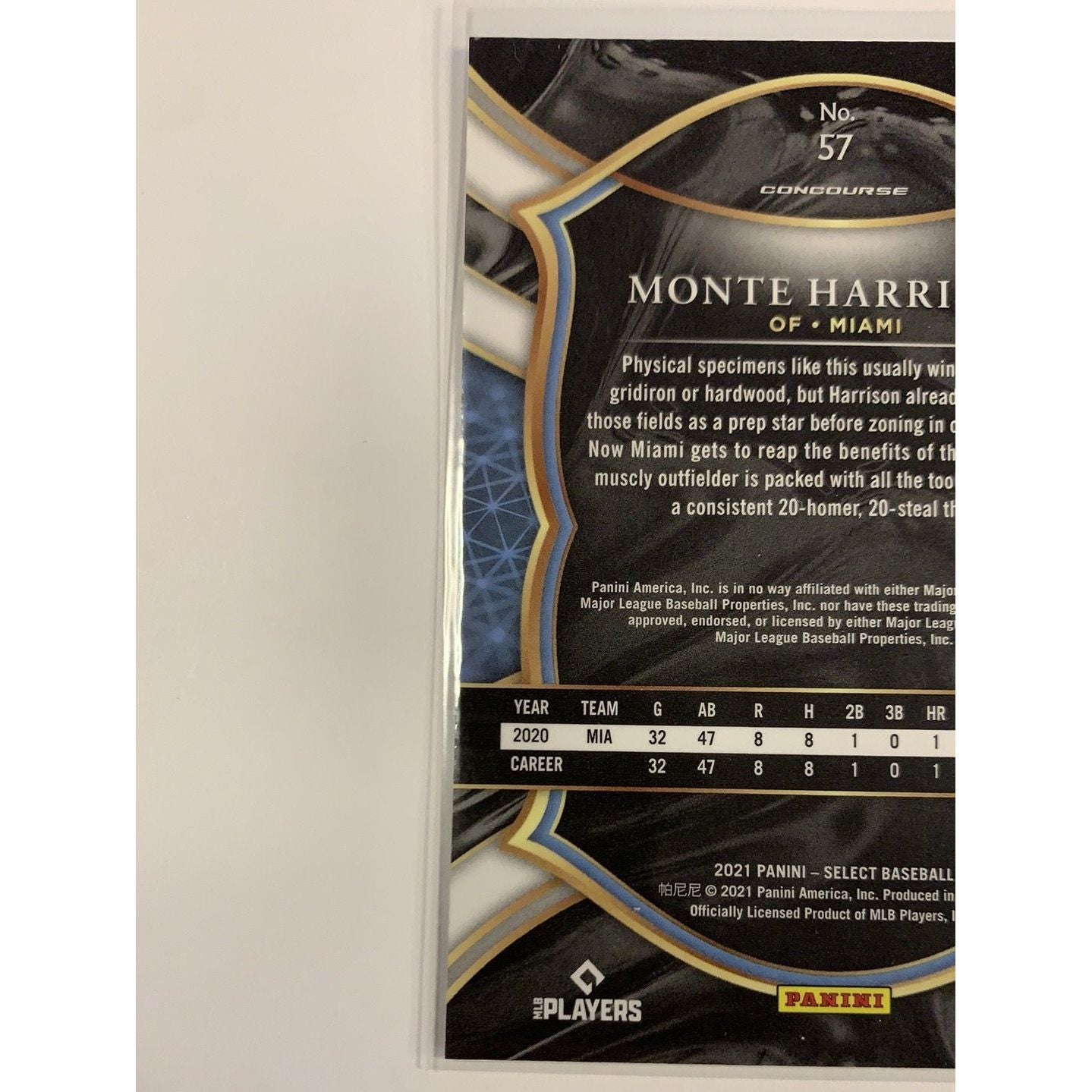 2021 Panini Select Monte Harrison Concourse Level Rookie | Local Legends Cards & Collectibles