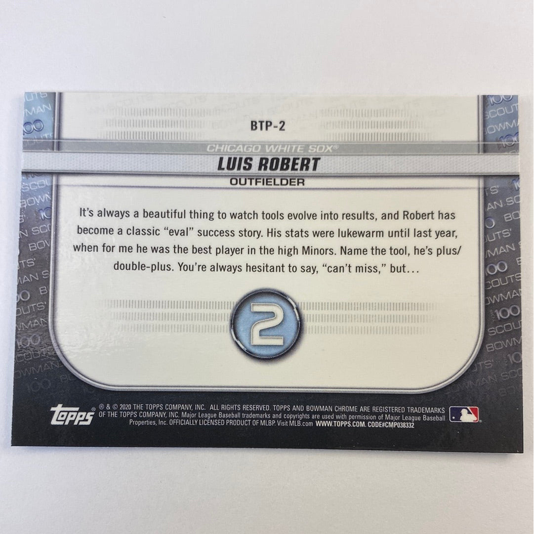 2020 Bowman Chrome Luis Robert Top 100 Refractor | Local Legends Cards & Collectibles