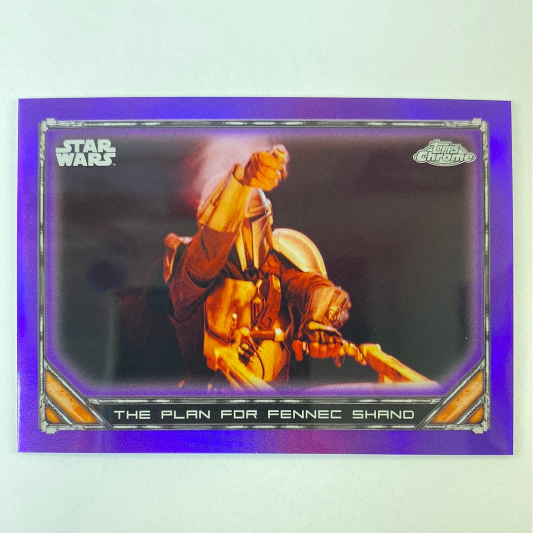 Topps Chrome The Mandalorian The Plan For Fennec Shand Purple Refractor /75