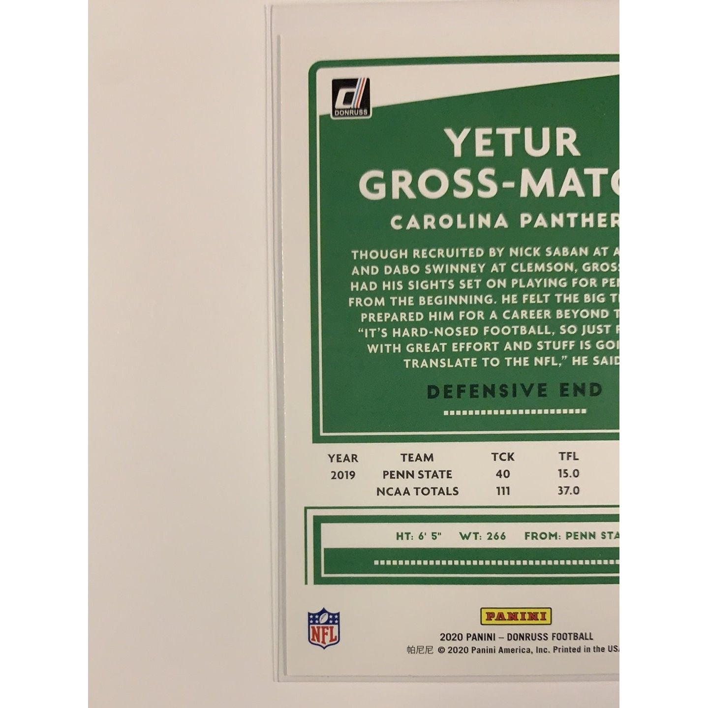 2020 Donruss Yetur Gross-Matos Local Legends Cards & Collectibles