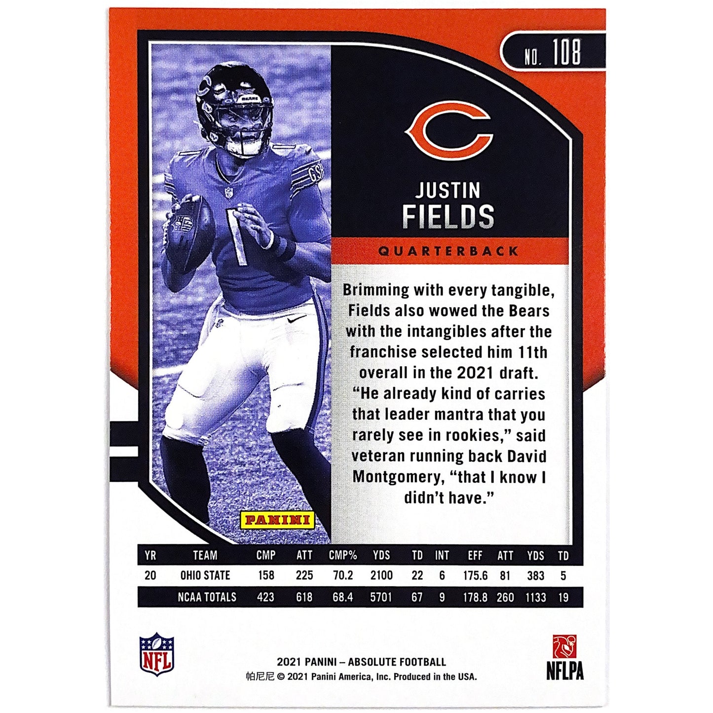 2021 Absolute Justin Fields RC | Local Legends Cards & Collectibles