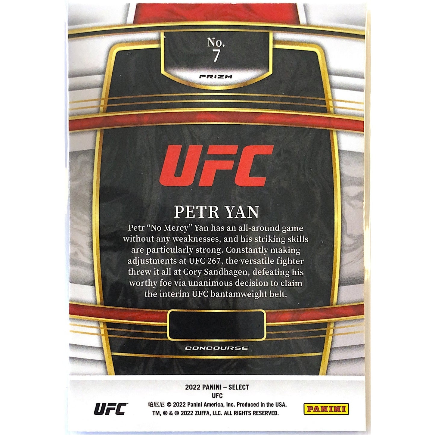 2022 Select Petr Yan Orange Flash Prizm