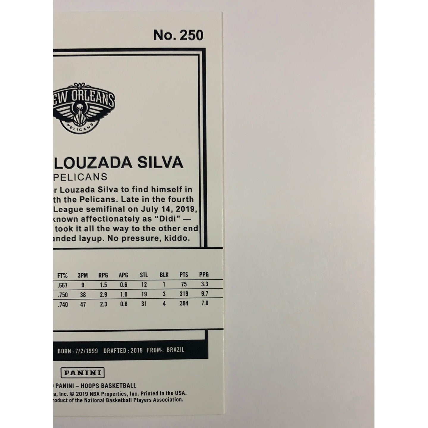 2019-20 Hoops Marcos Louzada Silva RC | Local Legends Cards & Collectibles