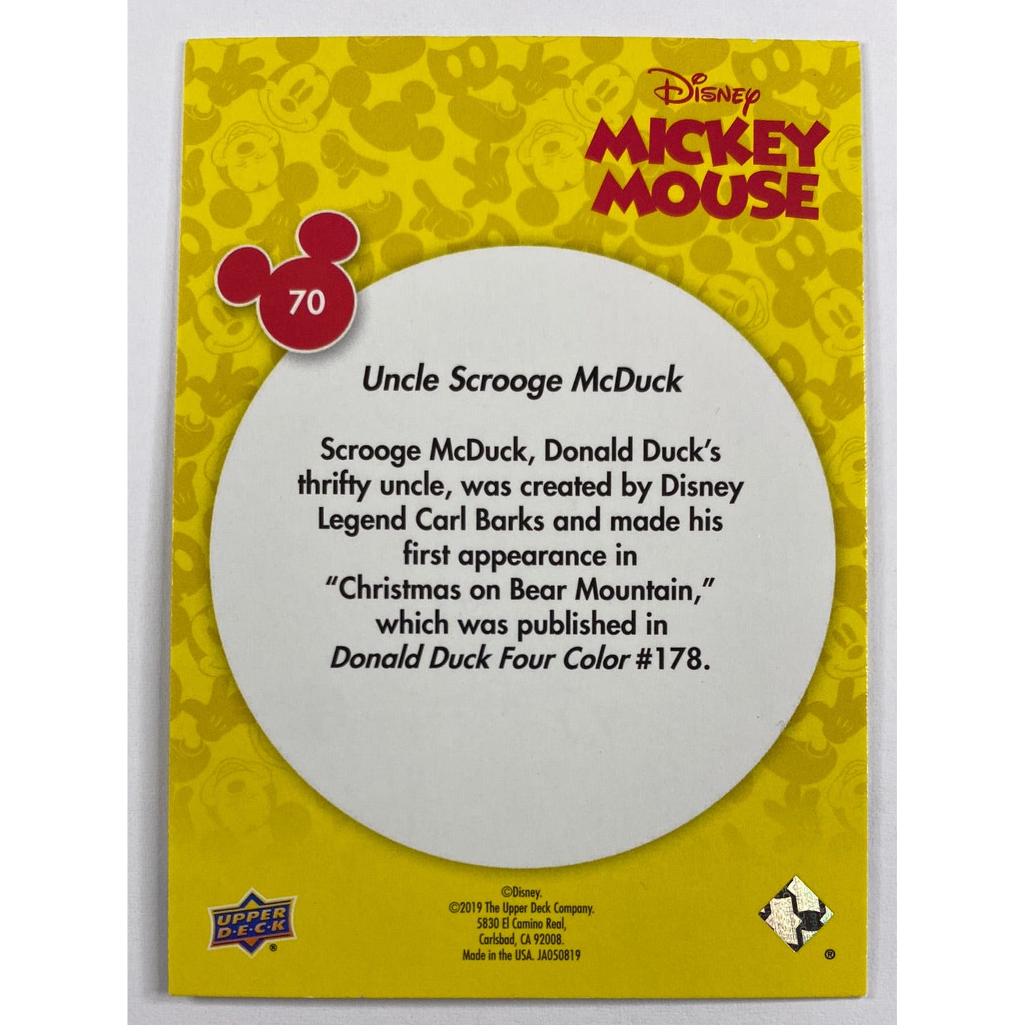 2019 Disney Mickey Mouse Uncle Scrooge McDuck | Local Legends Cards & Collectibles