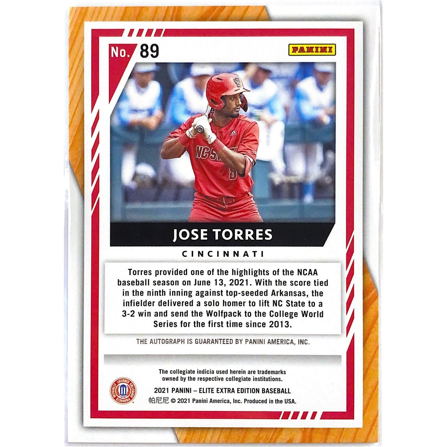 2021 Panini Elite Extra Edition José Torres Foil Auto | Local Legends Cards & Collectibles