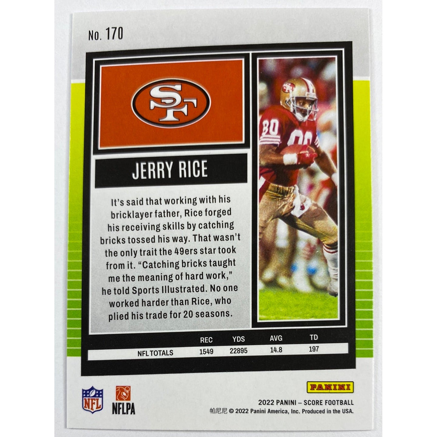 2022 Score Jerry Rice | Local Legends Cards & Collectibles