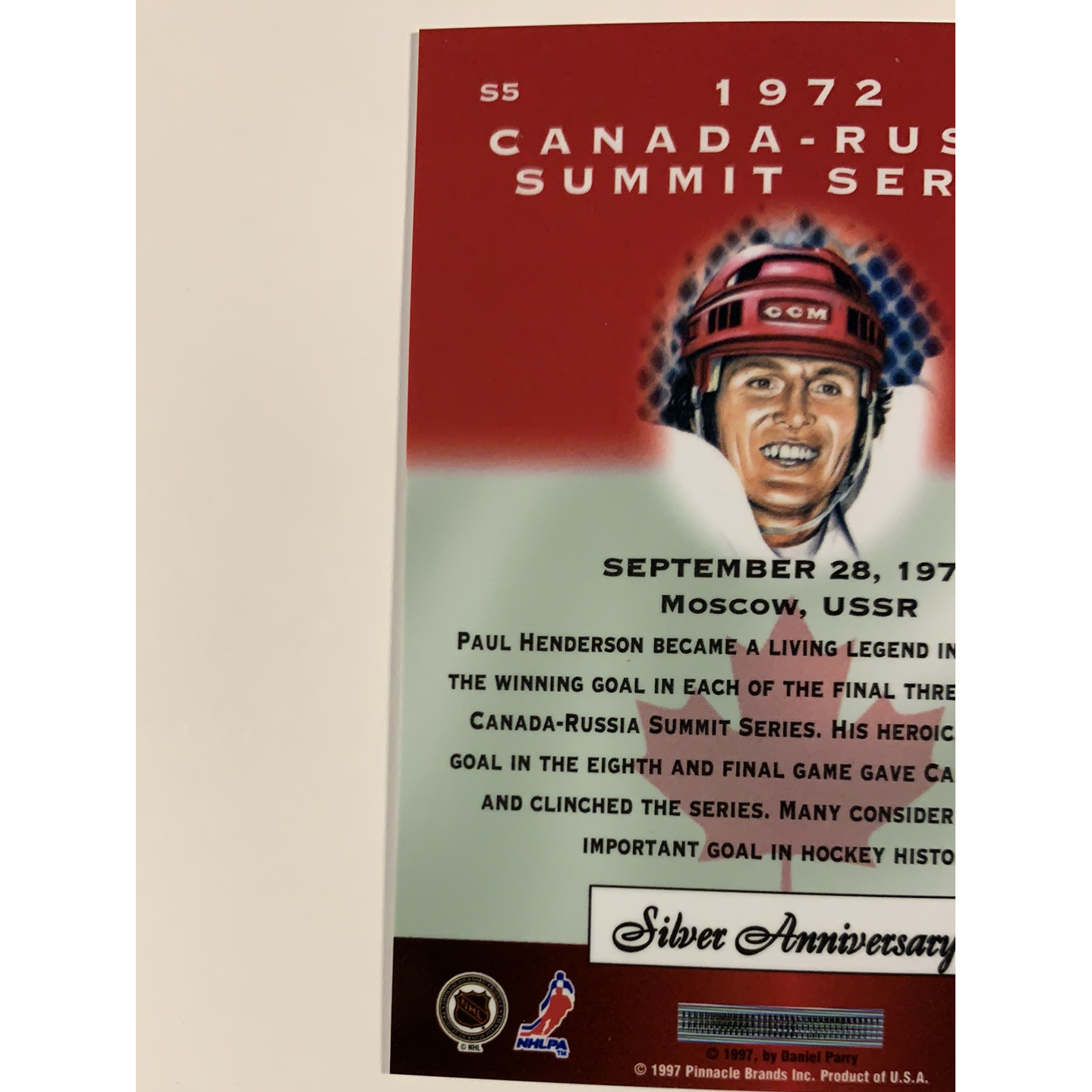 1997-98 Pinnacle Certified Paul Henderson Silver Anniversary | Local Legends Cards & Collectibles