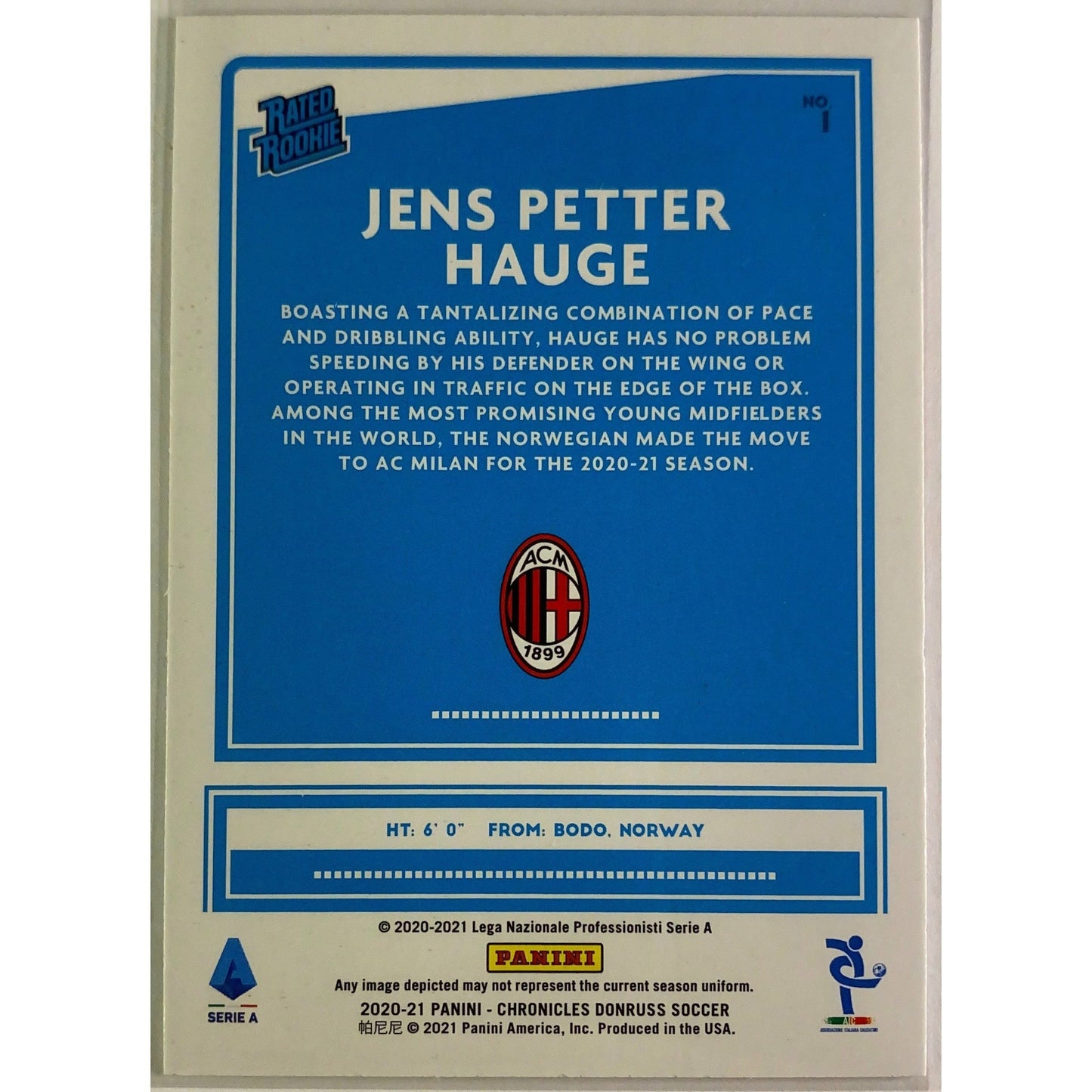 2020-21 Donruss Optic Jens Petter Hauge Silver Circles Rated Rookie | Local Legends Cards & Collectibles