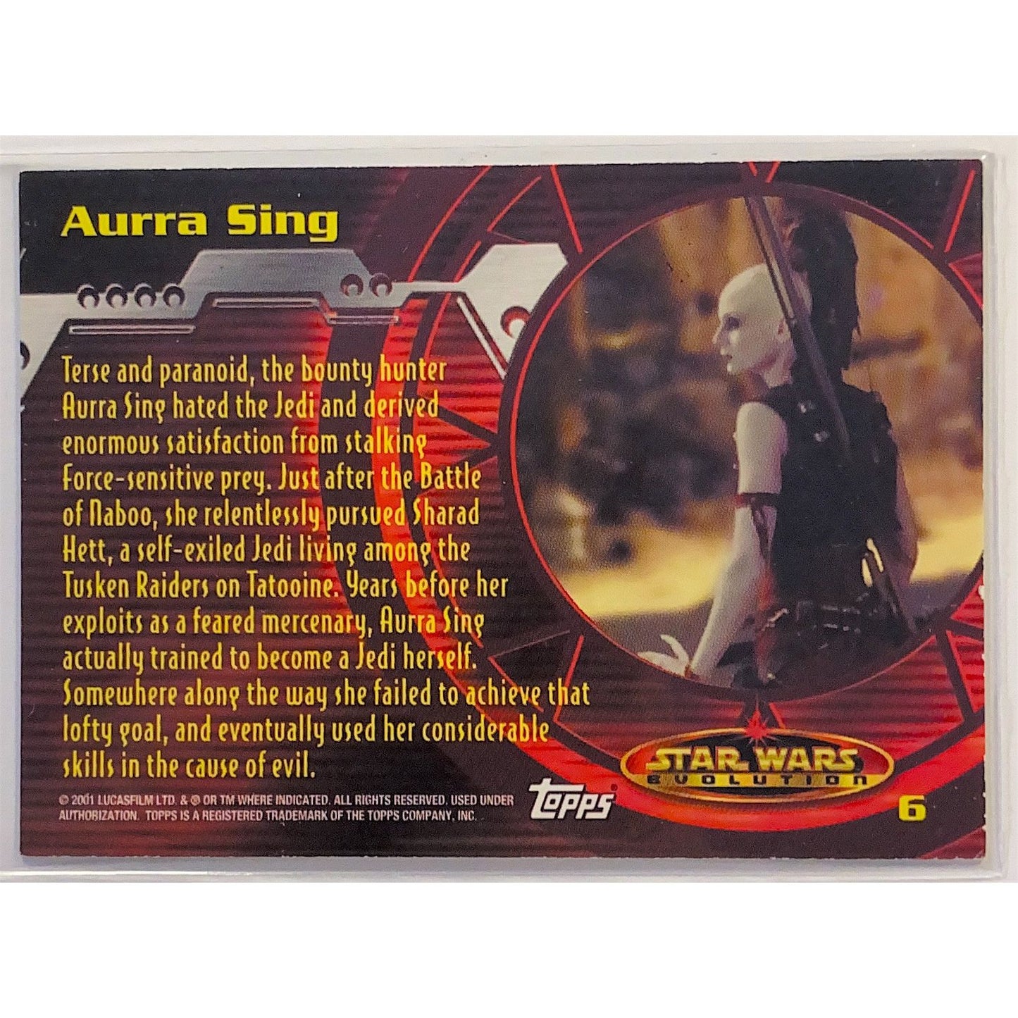 2001 Topps Star Wars Aurra Sing Evolution #6 Local Legends Cards & Collectibles