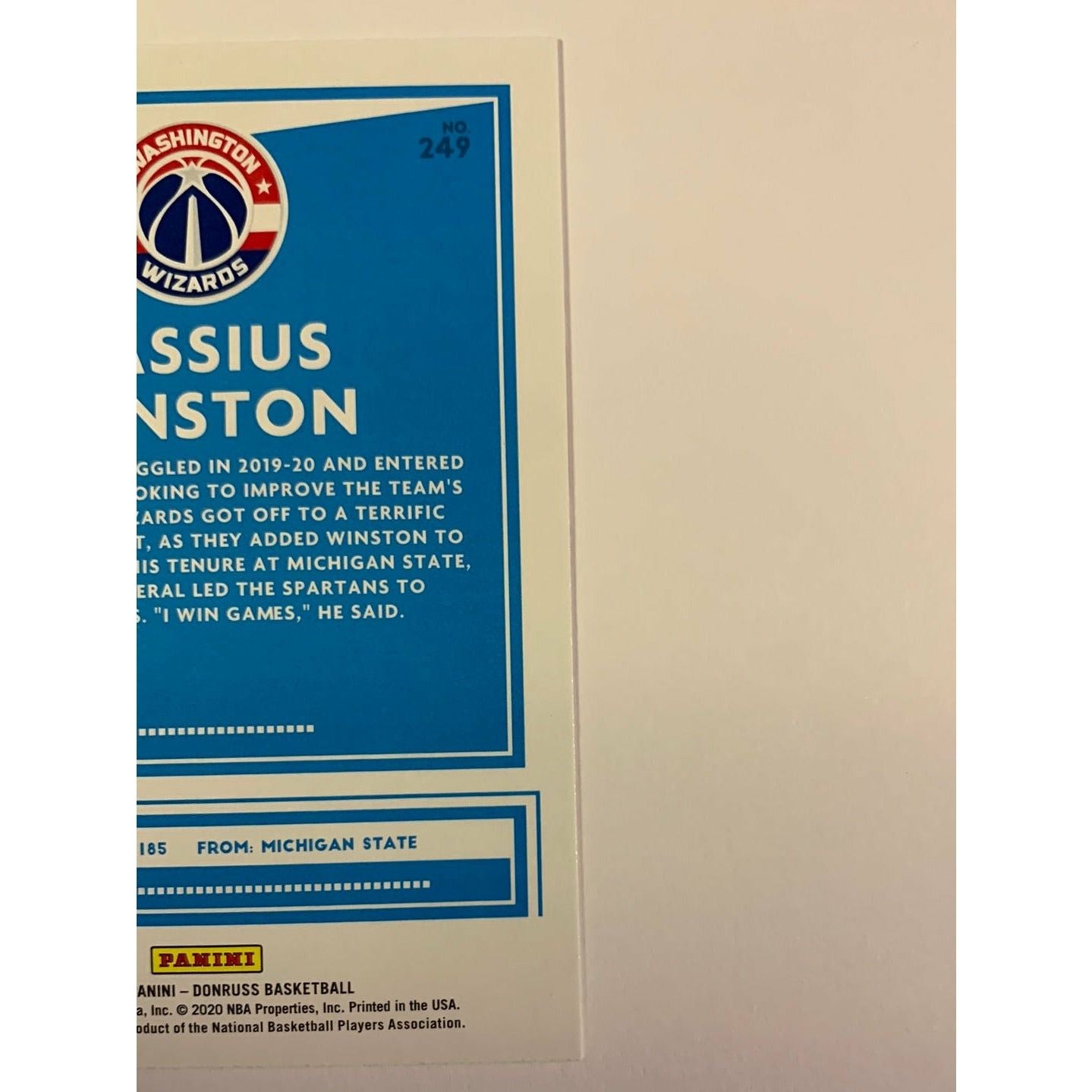 2020-21 Donruss Cassius Winston Rated Rookie