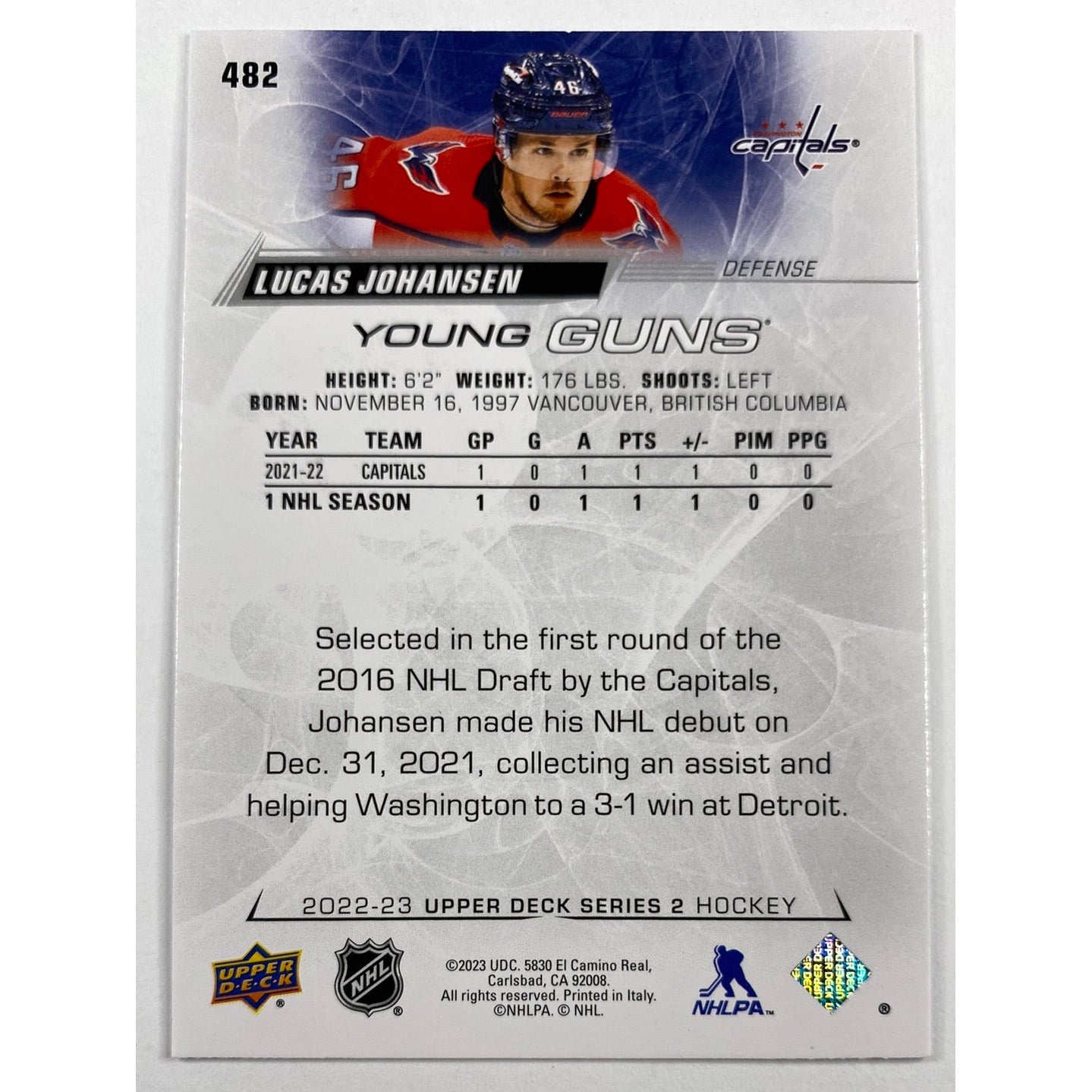 2022-23 Series 2 Lucas Johansen Young Guns | Local Legends Cards & Collectibles