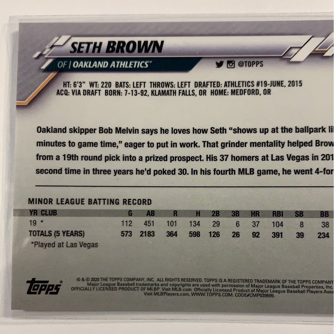 2020 Topps Chrome Seth Brown RC Refractor /50 | Local Legends Cards & Collectibles