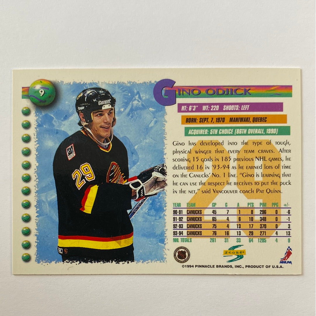 1994-95 Score Gino Odjick | Local Legends Cards & Collectibles