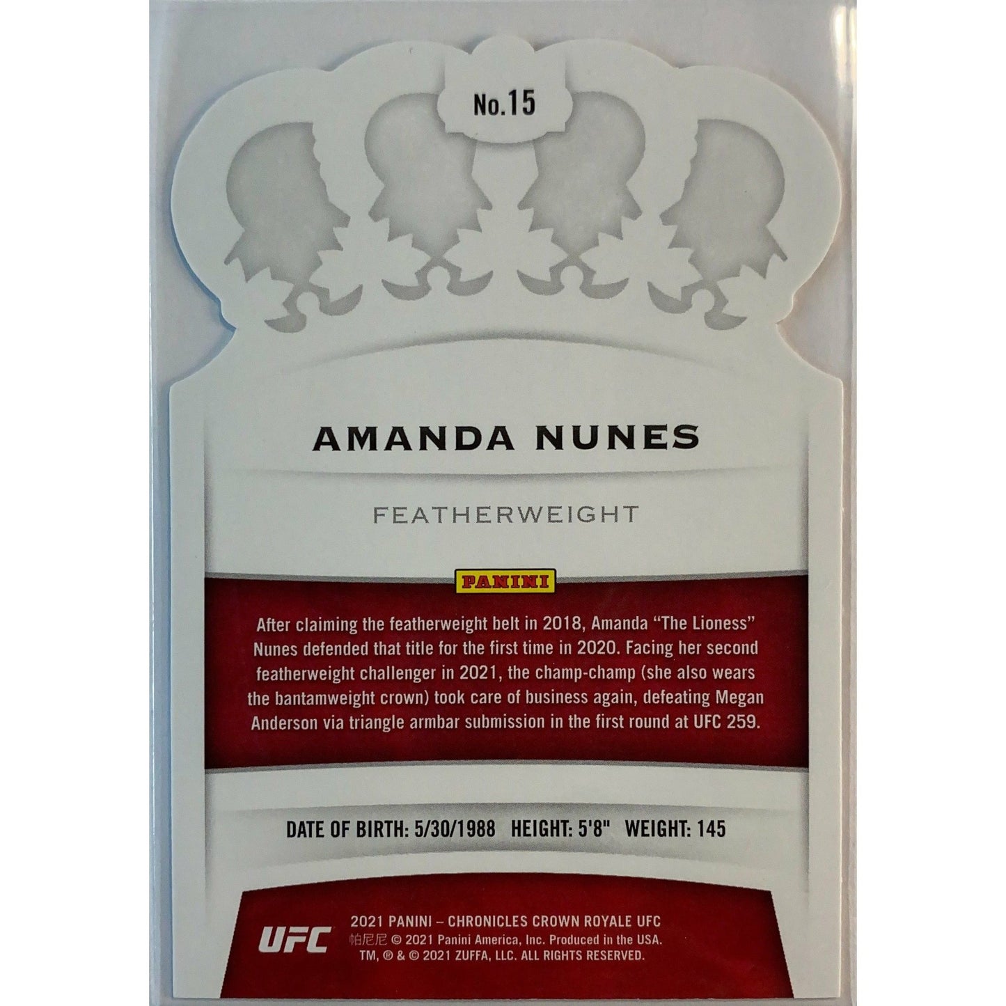 2021 Crown Royale Amanda Nunes | Local Legends Cards & Collectibles