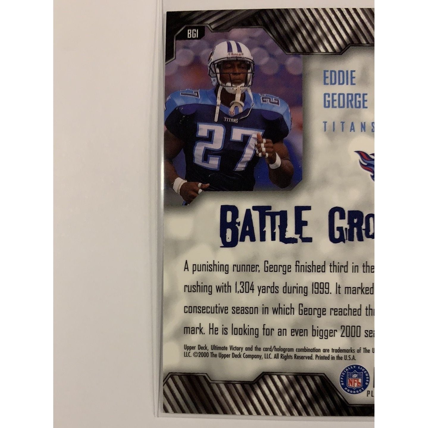 2000 Upper Deck Ultimate Victory Eddie George Battle Ground | Local Legends Cards & Collectibles
