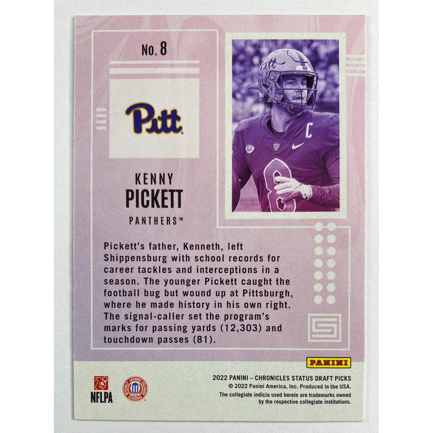 2022 Chronicles Status Draft Picks Kenny Pickett RC | Local Legends Cards & Collectibles