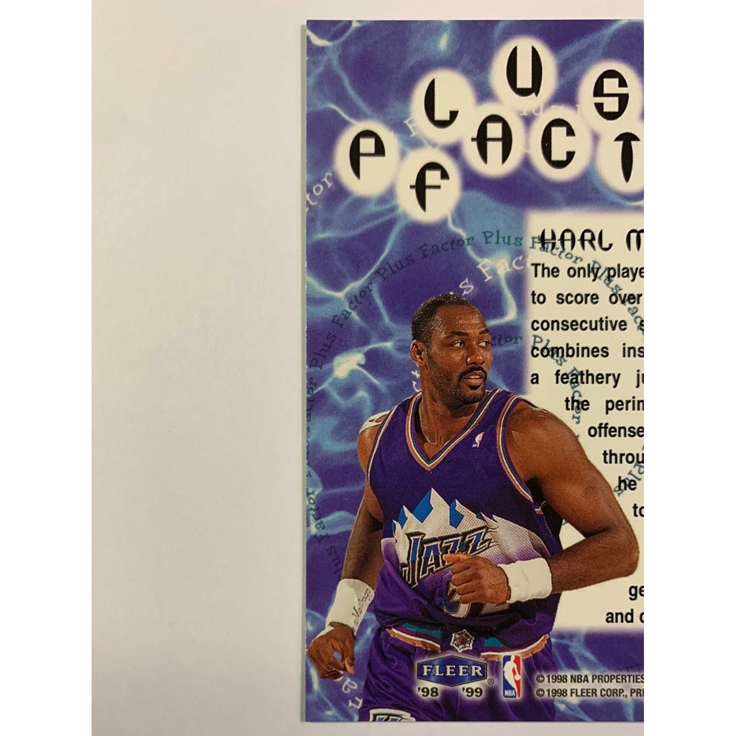 1998-99 Fleer Tradition Karl Malone Plus Factor | Local Legends Cards & Collectibles