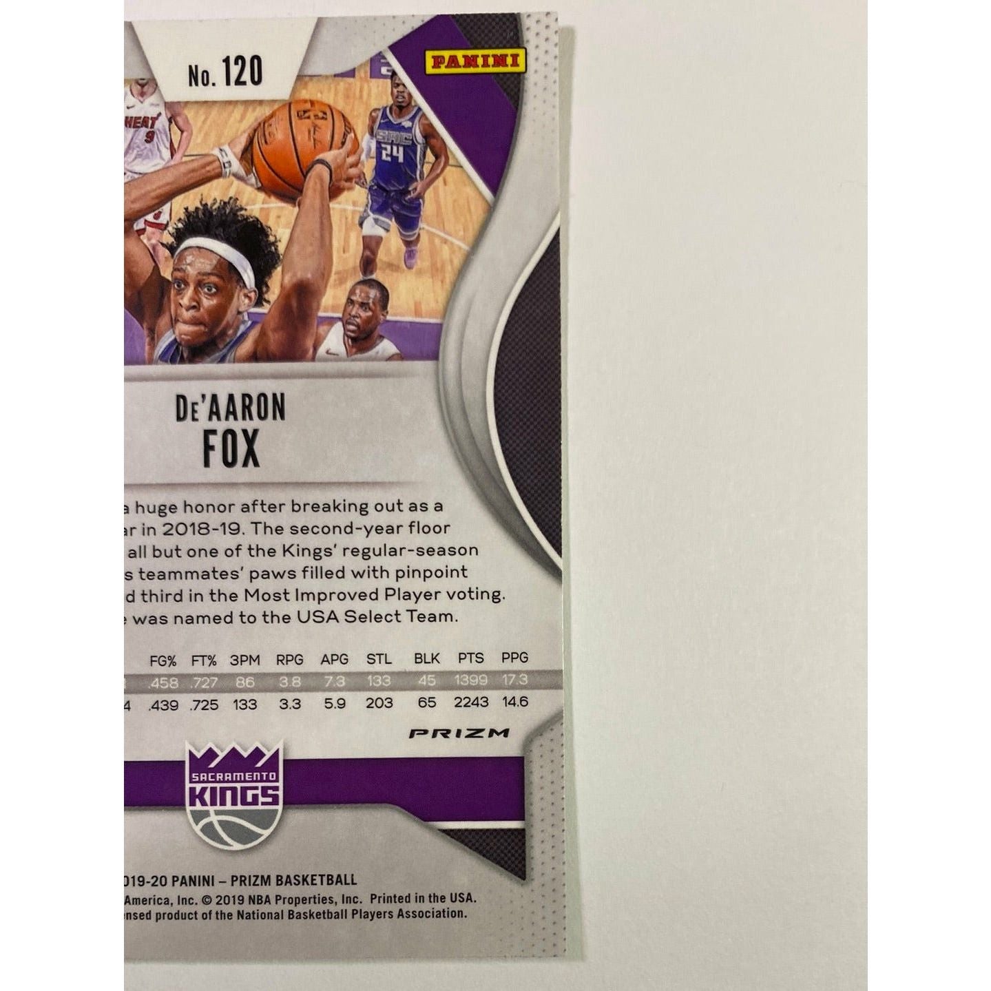 2019-20 Panini Prizm De’Aaron Fox Red White Blue Prizm  Local Legends Cards & Collectibles