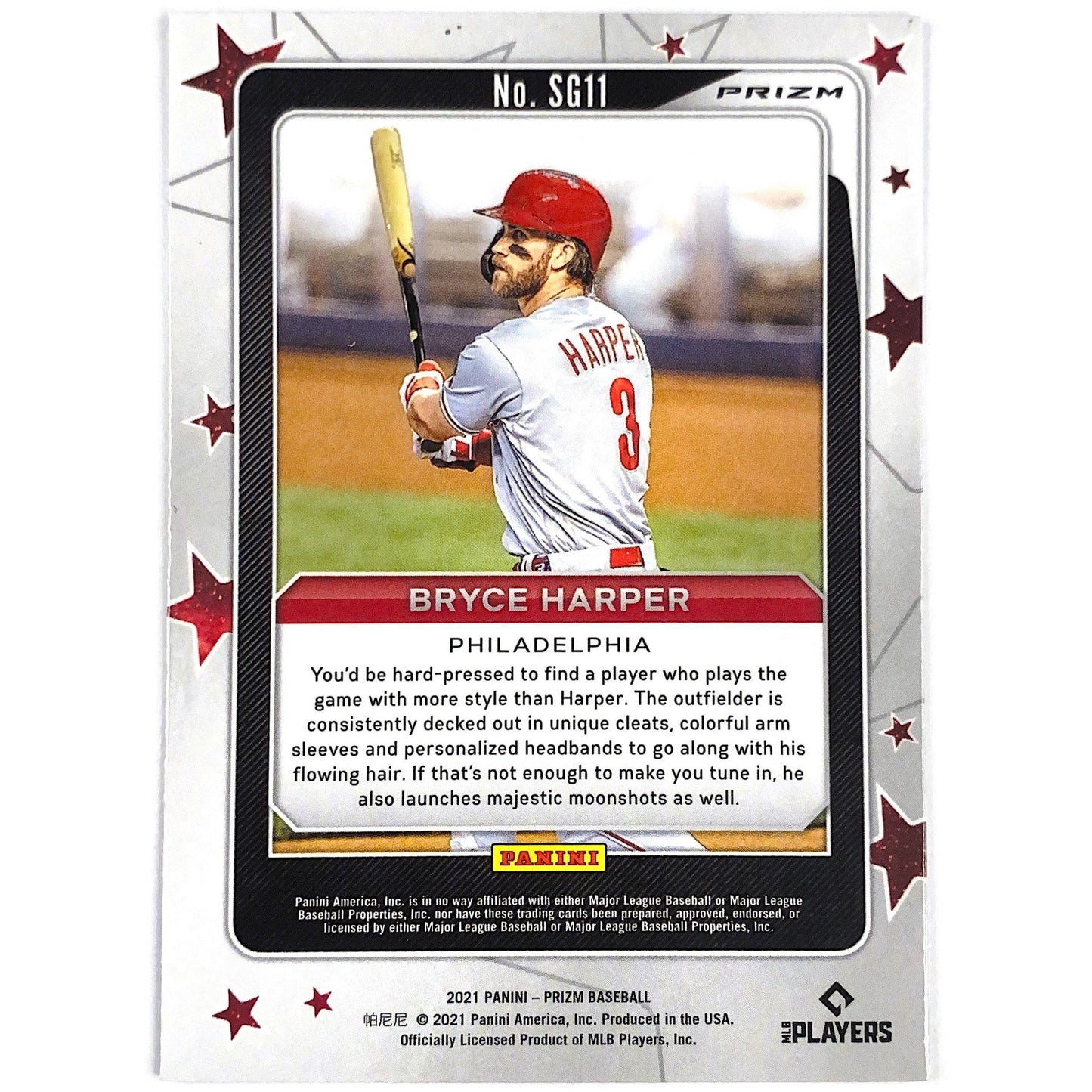 2021 Panini Prizm Bryce Harper Star Gazing Prizm