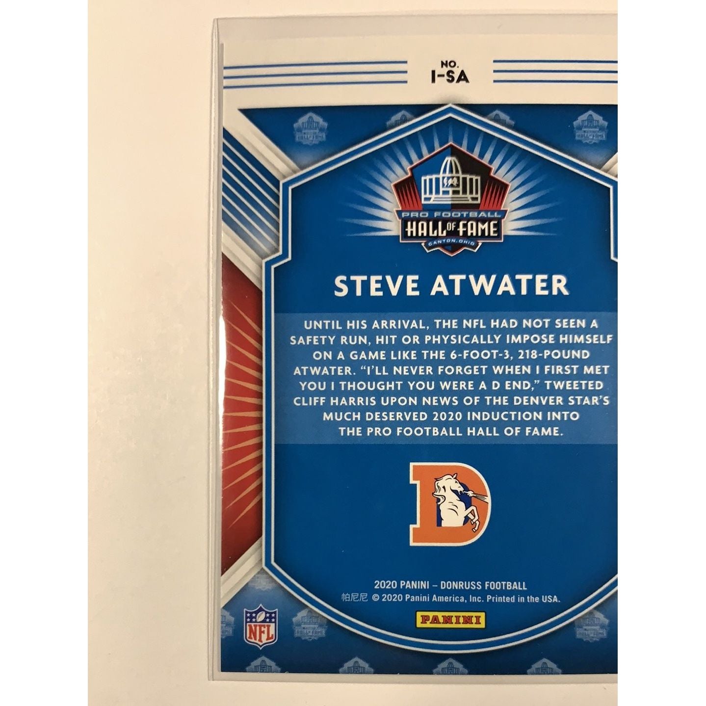 2020 Donruss Steve Atwater Inducted | Local Legends Cards & Collectibles
