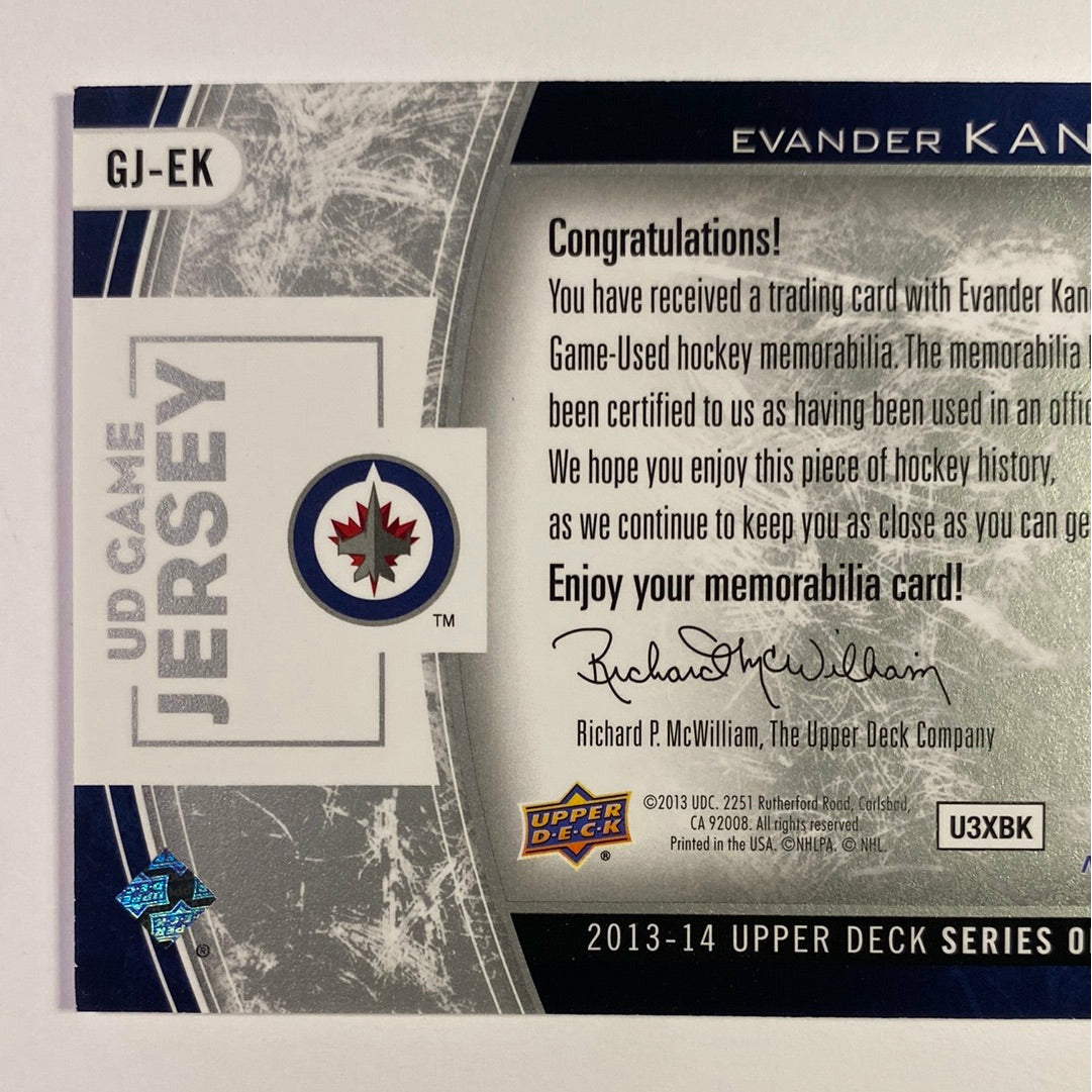 2013-14 Upper Deck Series 1 Evander Kane UD Game Jersey | Local Legends Cards & Collectibles
