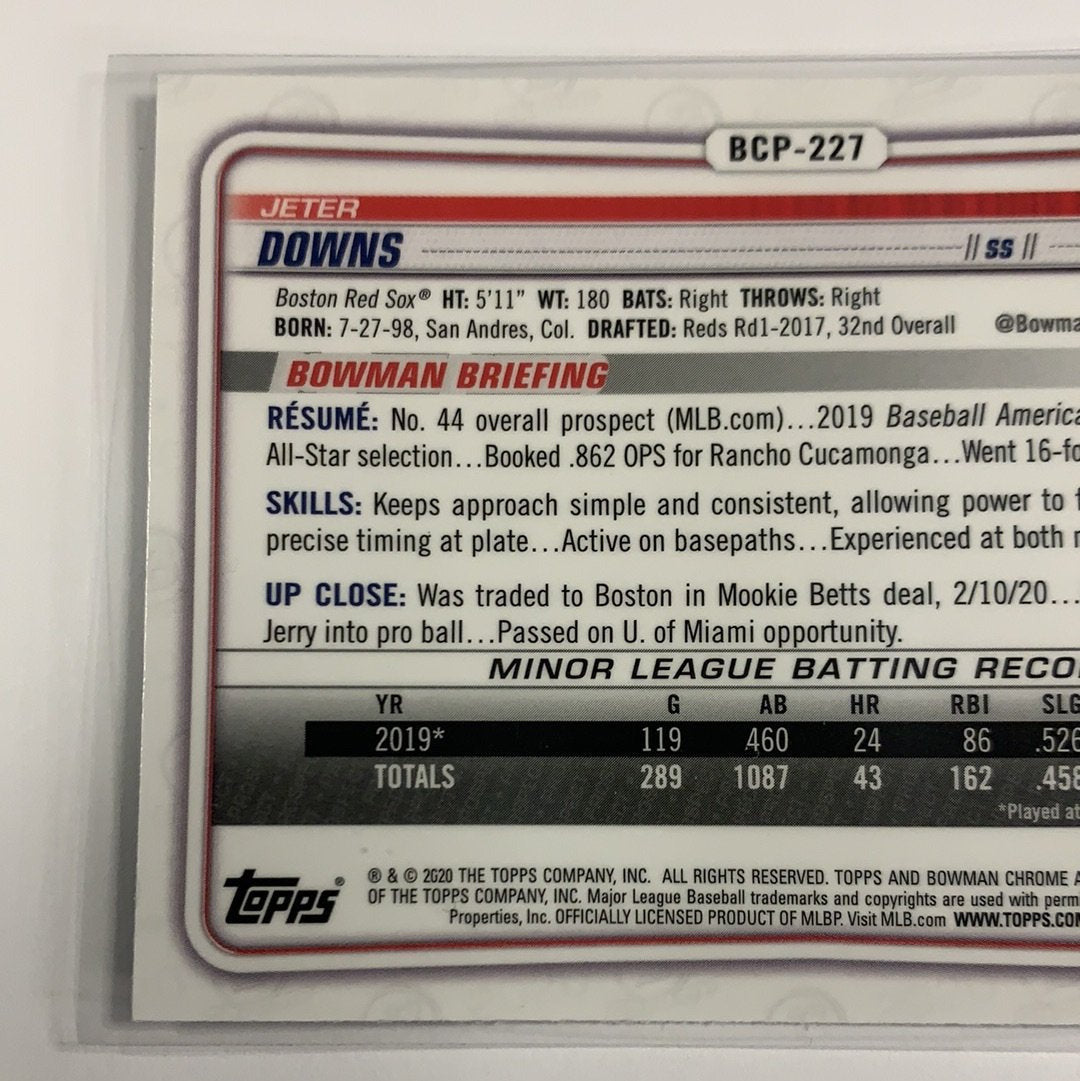 2020 Bowman Chrome Jeter Down Mojo Refractor | Local Legends Cards & Collectibles
