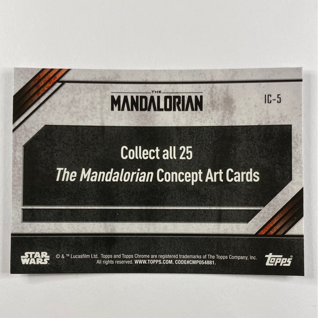 Topps Chrome The Mandalorian IC-5 Concept Card Refractor | Local Legends Cards & Collectibles