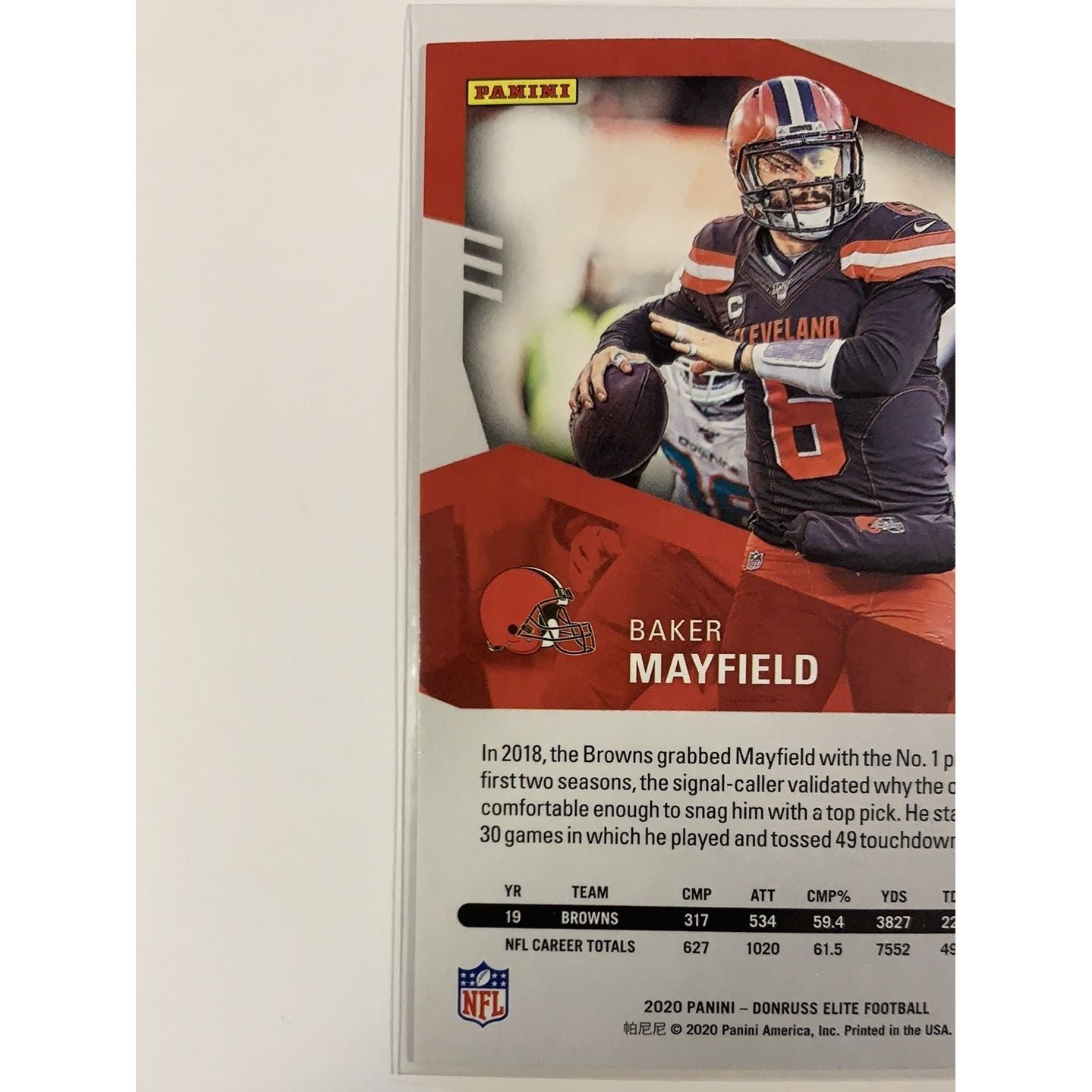 2020 Donruss Elite Baker Mayfield Pink Parallel | Local Legends Cards & Collectibles