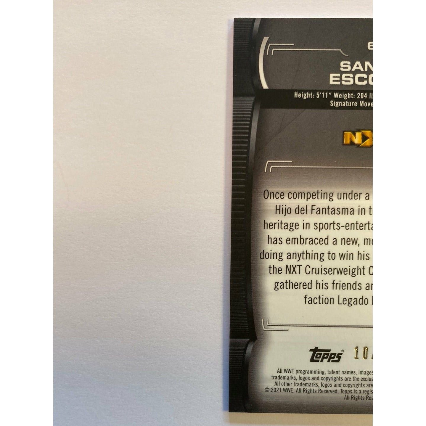 2021 Topps WWE Undisputed Santos Escobar Purple /99 | Local Legends Cards & Collectibles