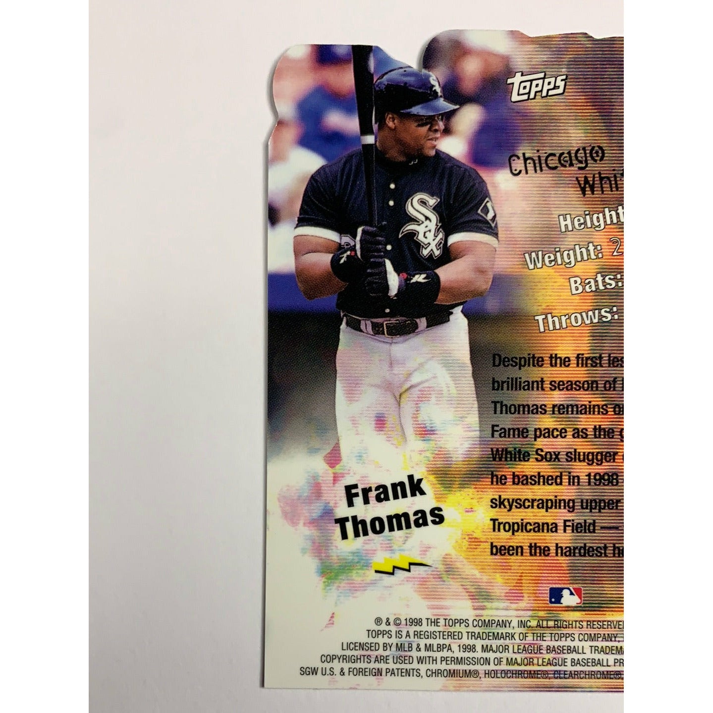 1998 Topps Frank Thomas Power Brokers Die Cut | Local Legends Cards & Collectibles
