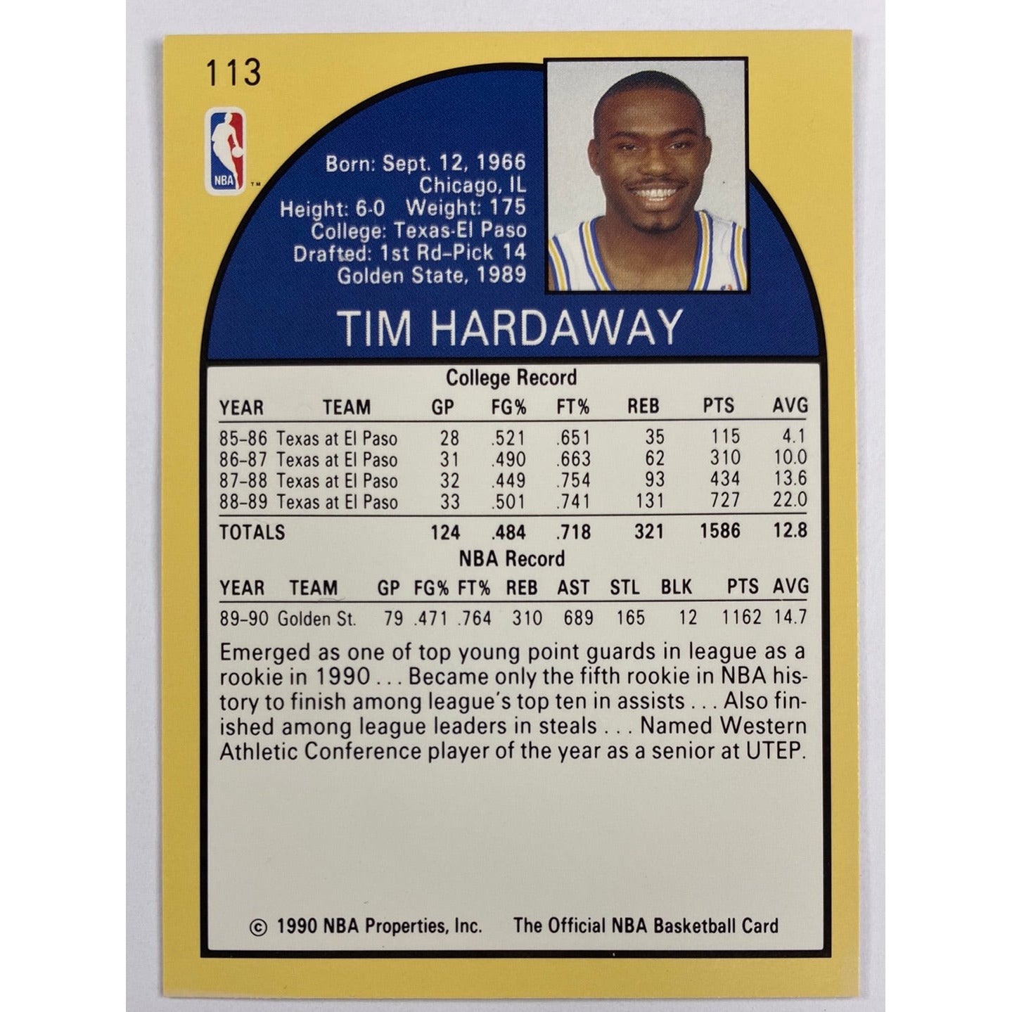 1990 Hoops Tim Hardaway Rookie | Local Legends Cards & Collectibles