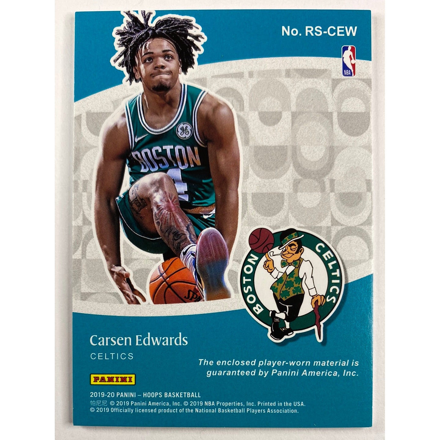 2019-20 Hoops Carsen Edwards Rise N Shine Rookie Patch