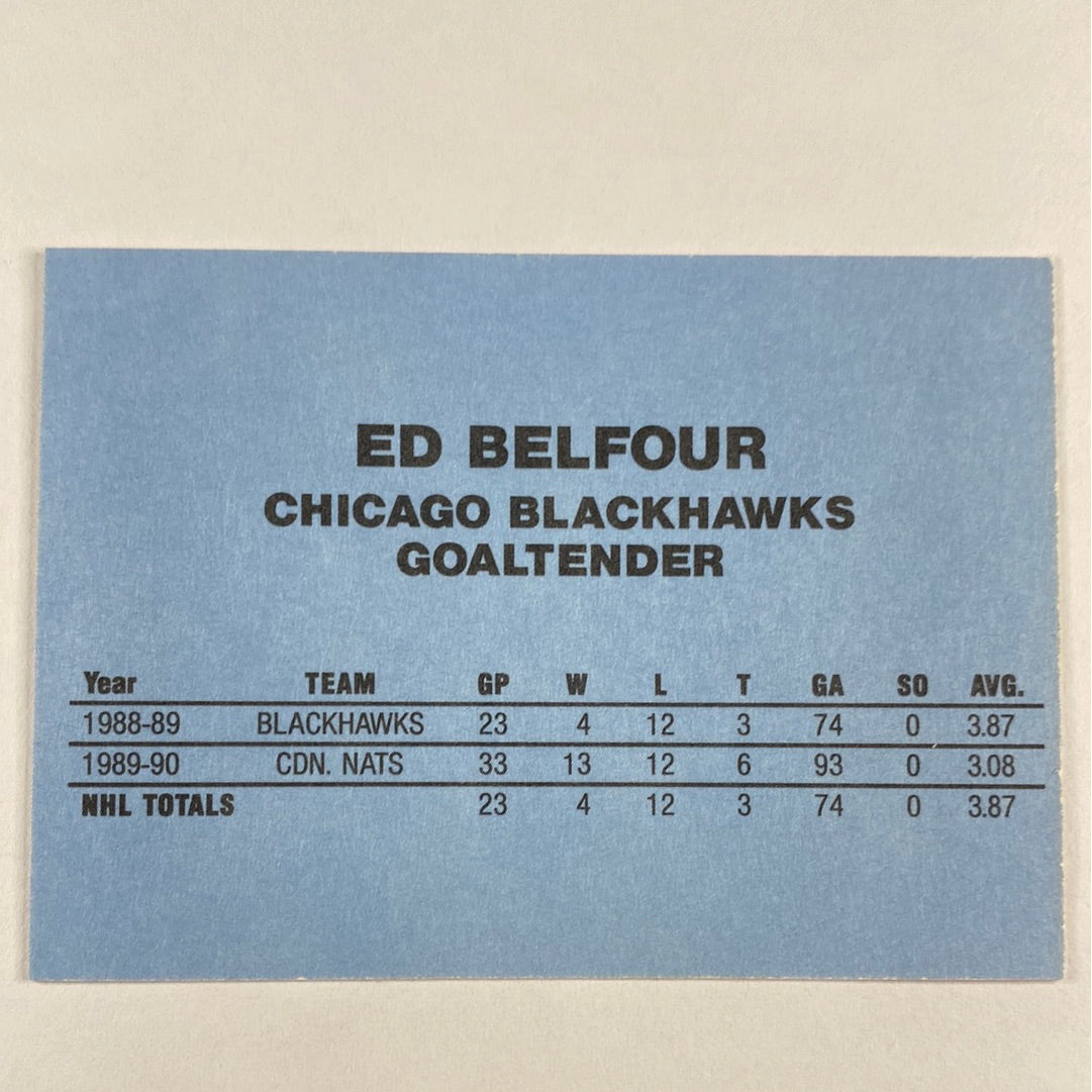 1990-91 Oddball Ed Belfour RC Blue Back | Local Legends Cards & Collectibles