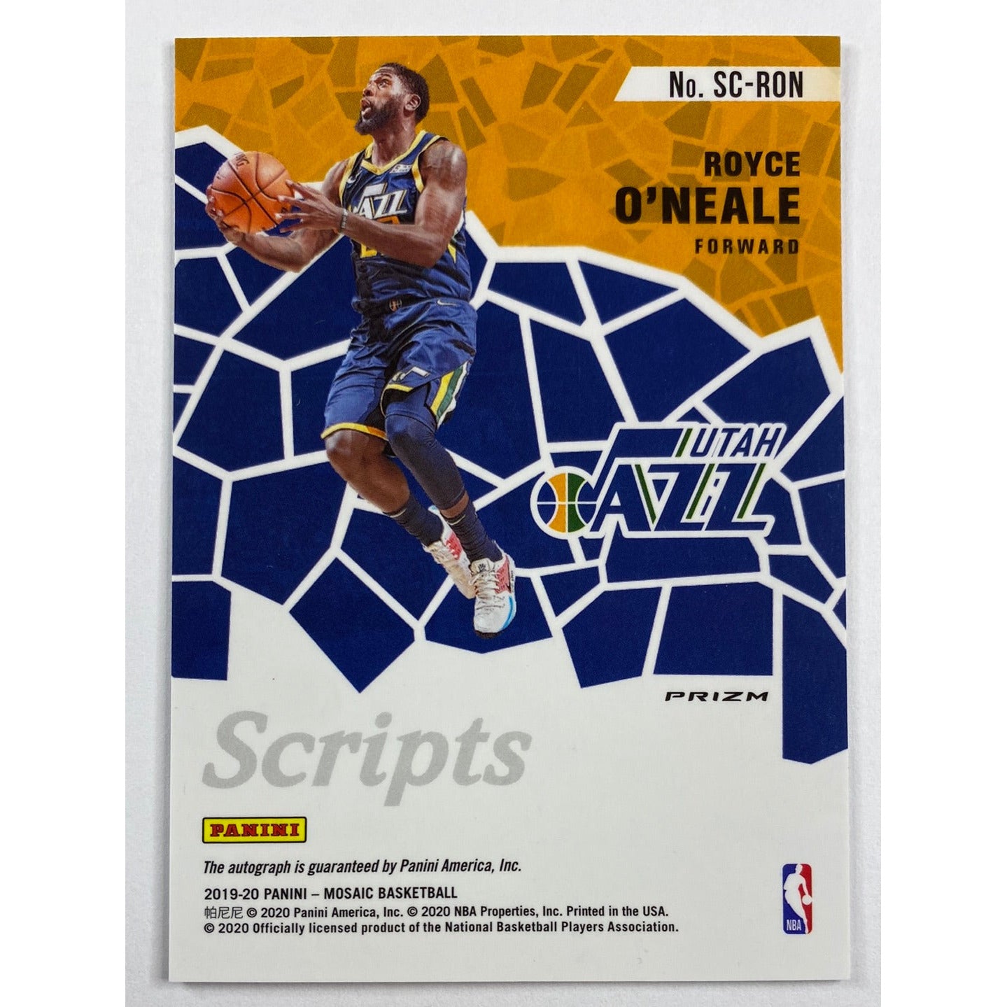 2019-20 Mosaic Royce O’Neale Scripts Auto | Local Legends Cards & Collectibles