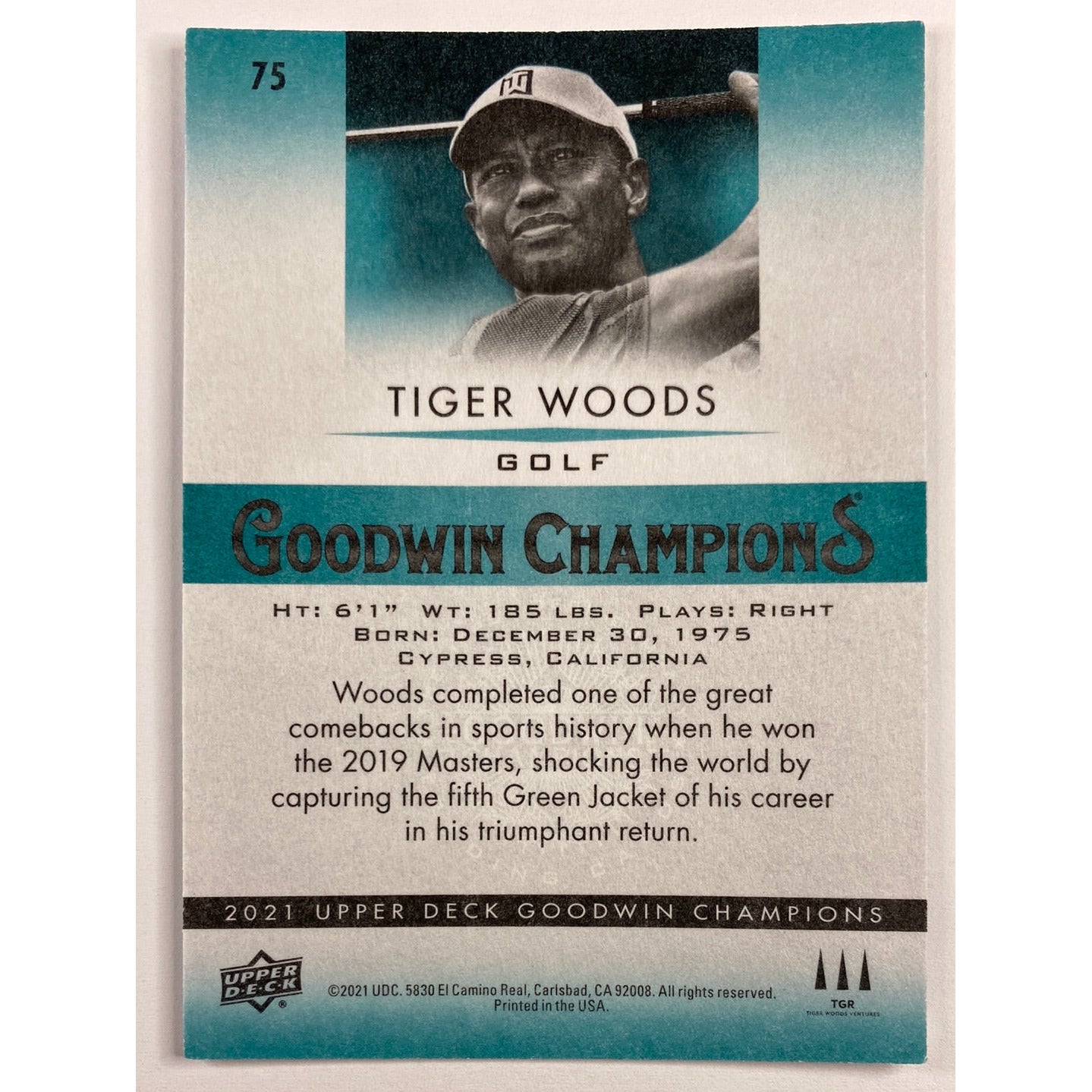 2021 Upper Deck Goodwin Champions Tiger Woods | Local Legends Cards & Collectibles