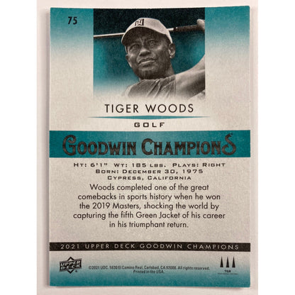 2021 Upper Deck Goodwin Champions Tiger Woods